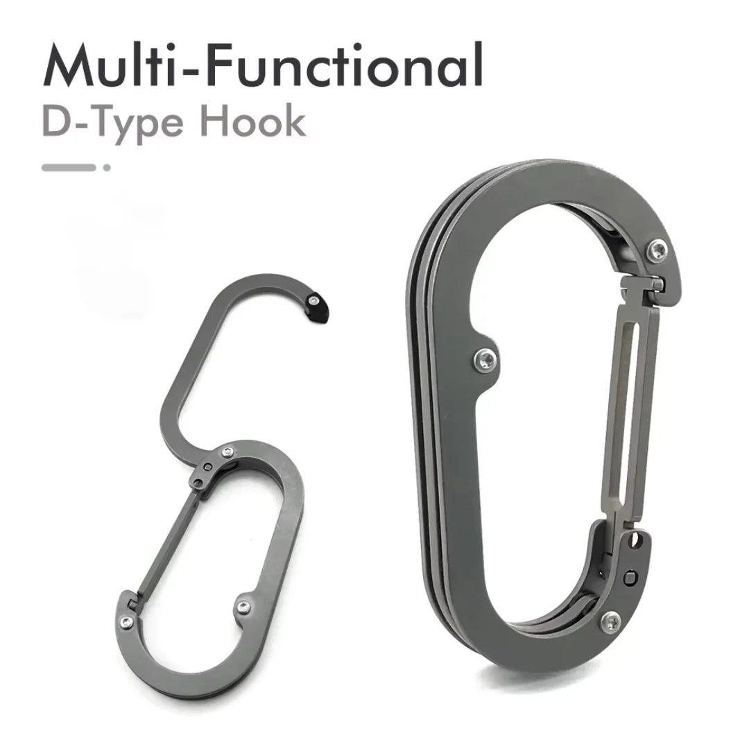 Stainless Steel Heavy Duty Hook, Large Carabiner Clip for Backpack Hanging, Outdoor Gear Accessories - Durable Lightweight 50KG