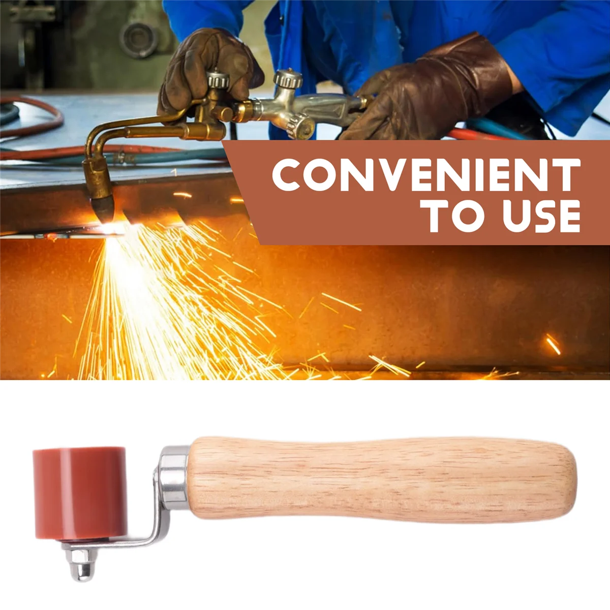 

Ручной прижимной ролик A06K, силиконовый прижимной ролик 28 мм для кровельных инструментов из ПВХ/TPO/EPDM, инструменты для пола, сварочный инструмент