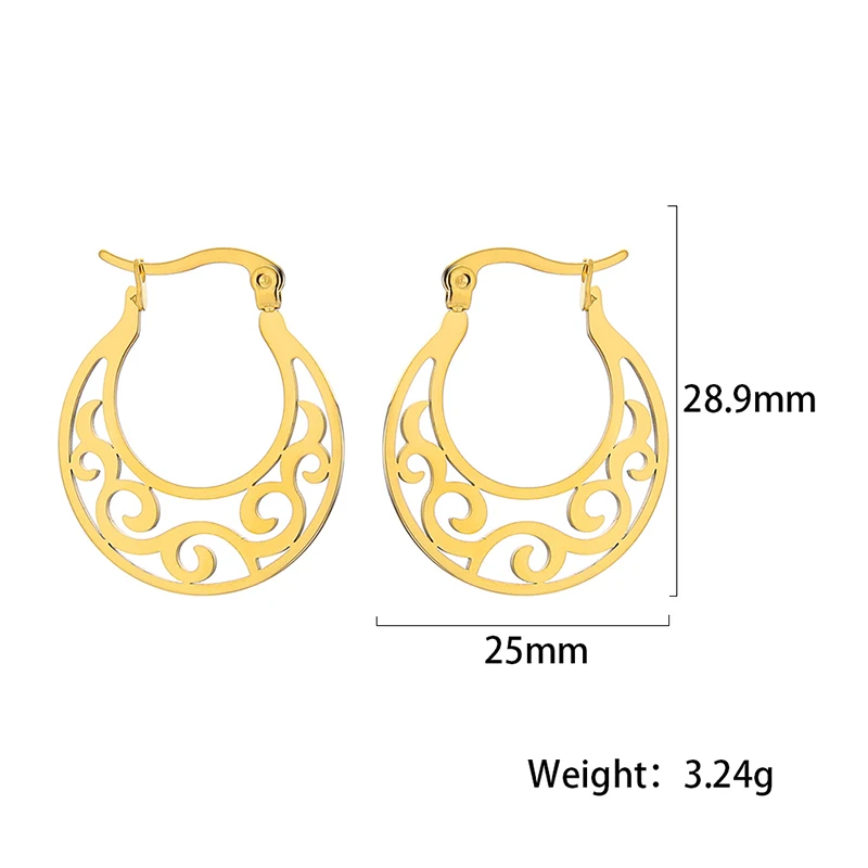 Vintage Hohl Ethnische Runde Hängende Ohrringe Für Frauen Weibliche Cane Vine Blatt Tropfen Ohr Ornamente Hochzeit Schmuck Zubehör Geschenk – Detail 8