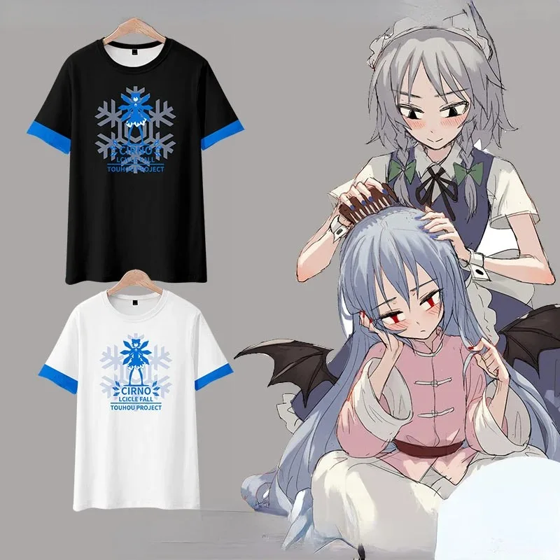 

Футболка TouHou Design Cirno с 3D-принтом для женщин и мужчин, летняя забавная футболка с круглым вырезом и коротким рукавом, футболки с графическим принтом, уличная одежда для косплея