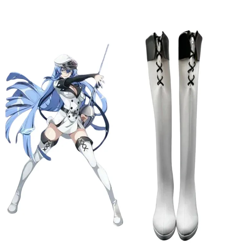 

Esdese Esdeath Обувь для косплея Аниме Cos Косплей Костюм Опора Обувь для Con Halloween Party