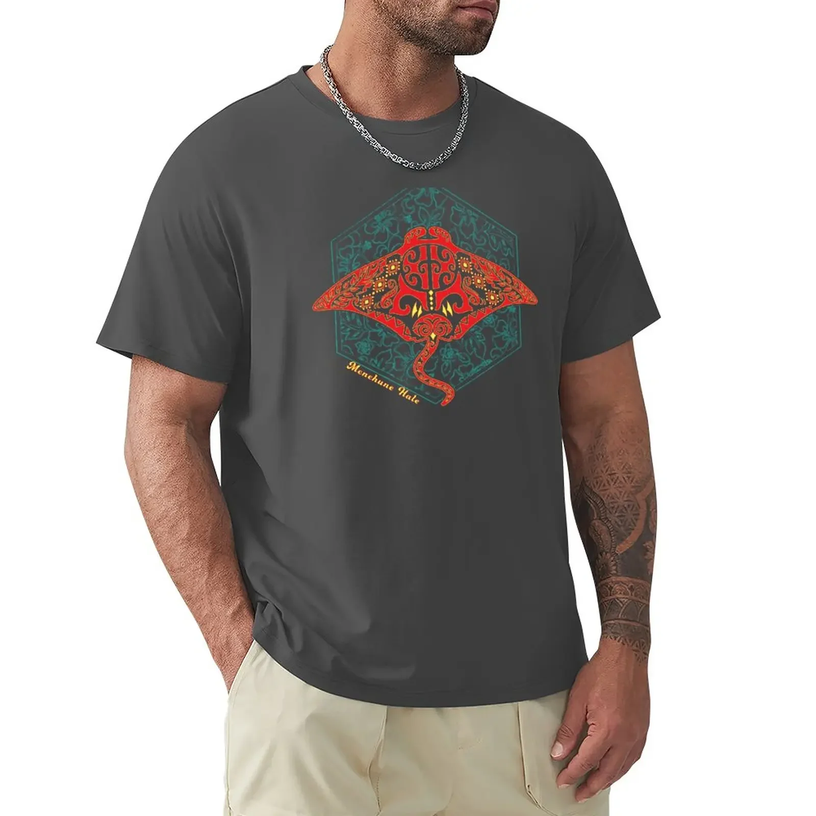 Hawaiian Manta Ray Ocean Design T-Shirt Blouse sweat mens graphic t-shirts hip hop