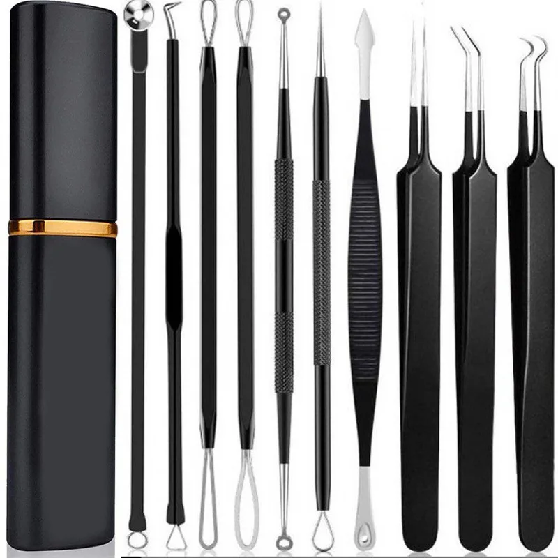 

Black acne needle10Set Aluminum Tube Packaging Acne needle Acne and blackheads Acne Needle Acne Tweezers