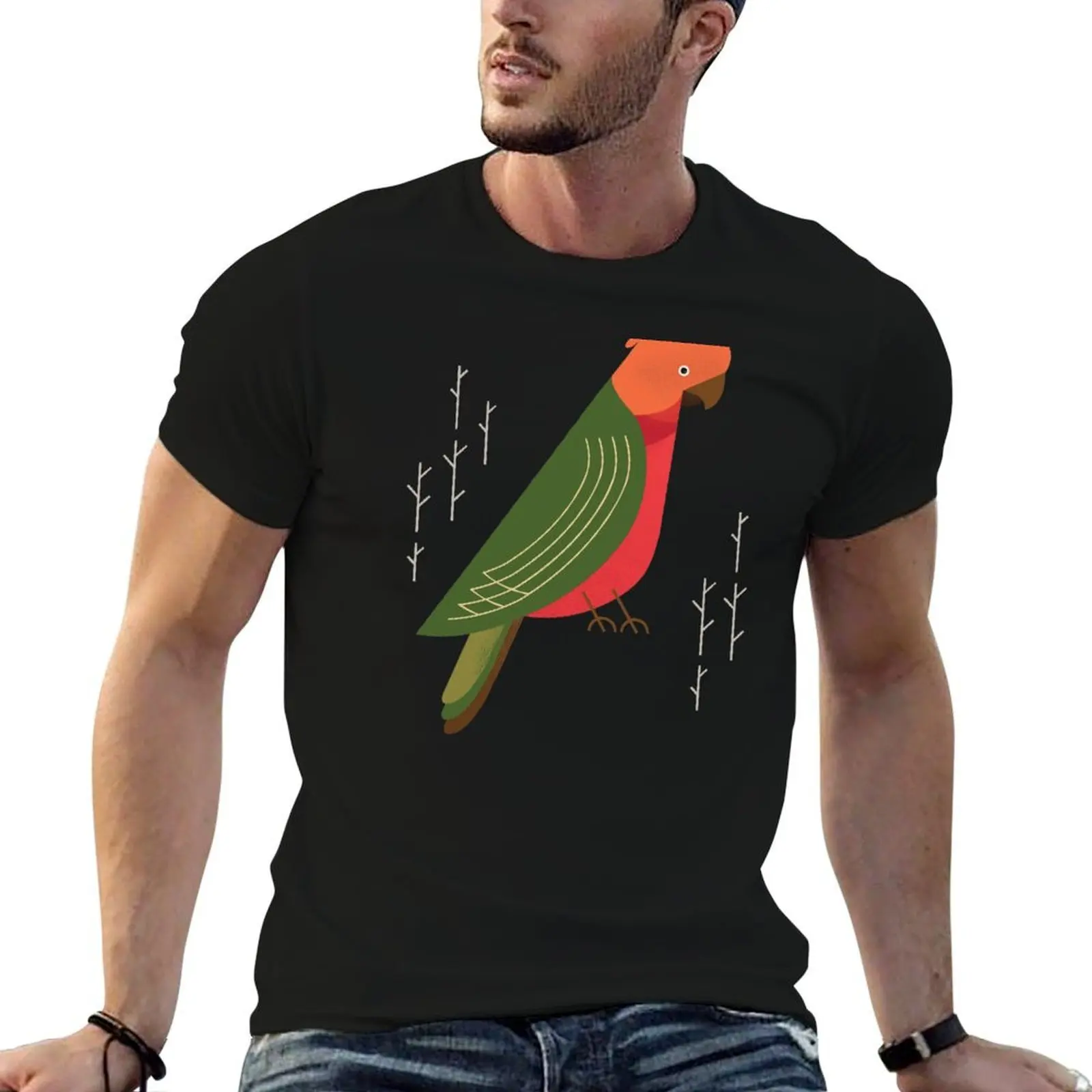 

Australian King Parrot, Bird of Australia T-Shirt t shirts for man cotton t shirt for man 100 percent cotton T-Shirt