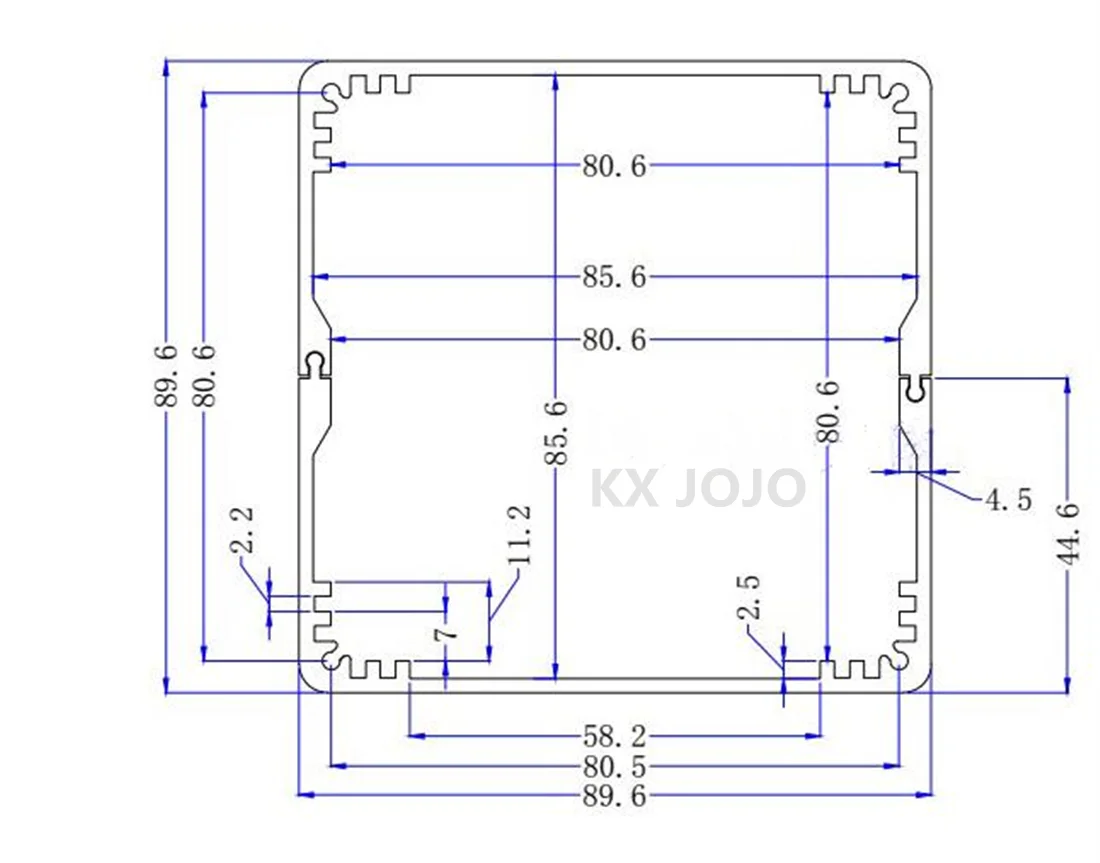 Aluminum Enclosure 90*90*100/130/150/170mm Split Straight/Bending Electronic Project PCB Instrument Black/Silver Power Supply
