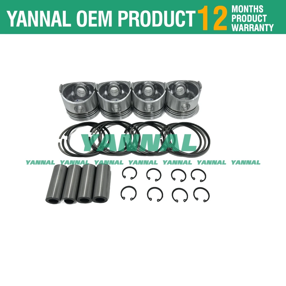 Good Quality V1100 VH1100 Piston Kit Ring Set For Kubota AICHI SP090 Tractor Parts