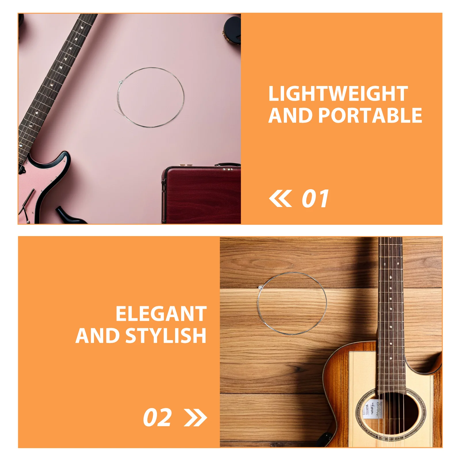 Kit de repuesto de cuerdas de guitarra acústica, 40 Uds., cuerdas de acero para piezas de guitarra clásica folclórica, juego de accesorios para instrumentos musicales