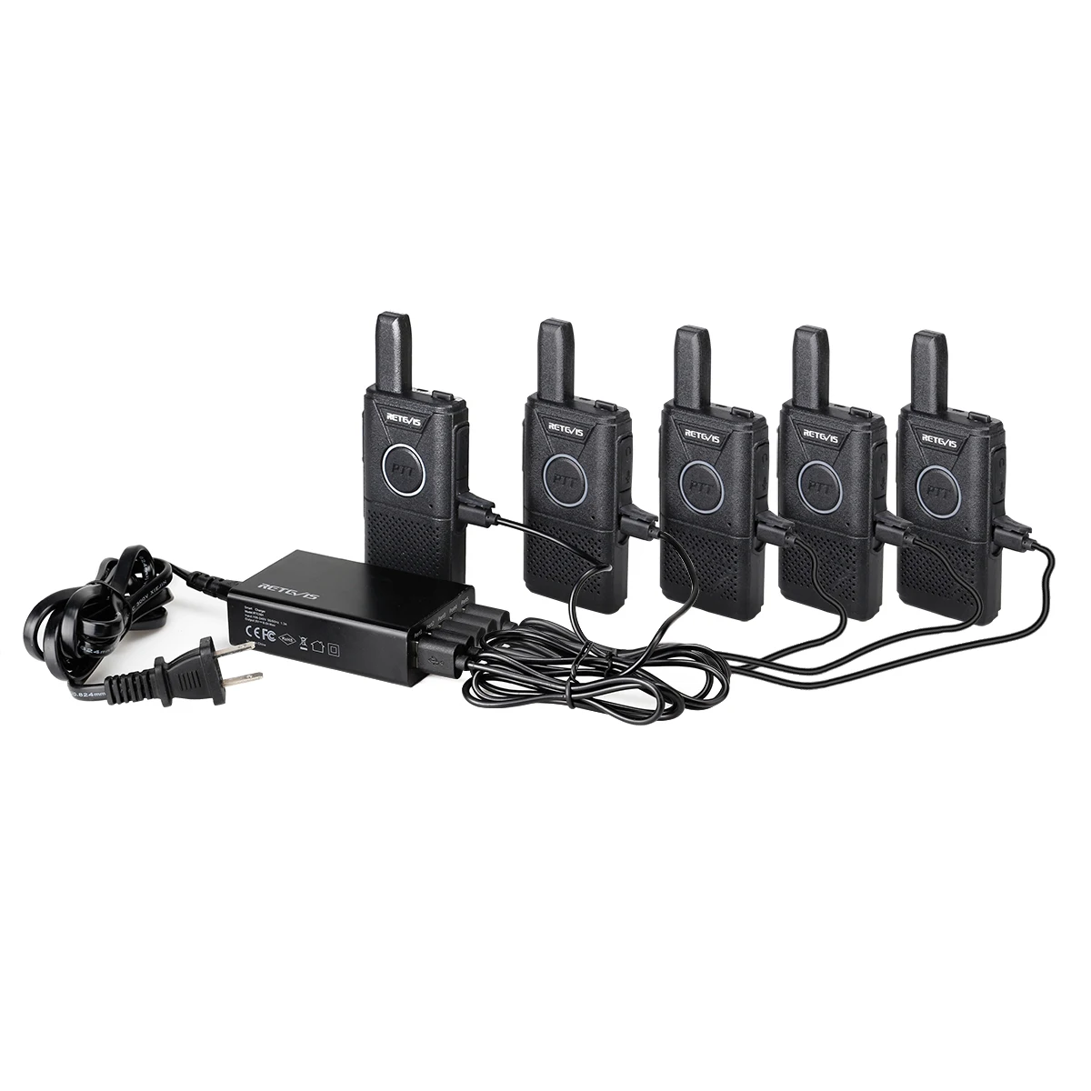 5PACK walkie talkie with multi USB Rapid charger Retevis RT618 mini PMR446 two way radio For security business meeting