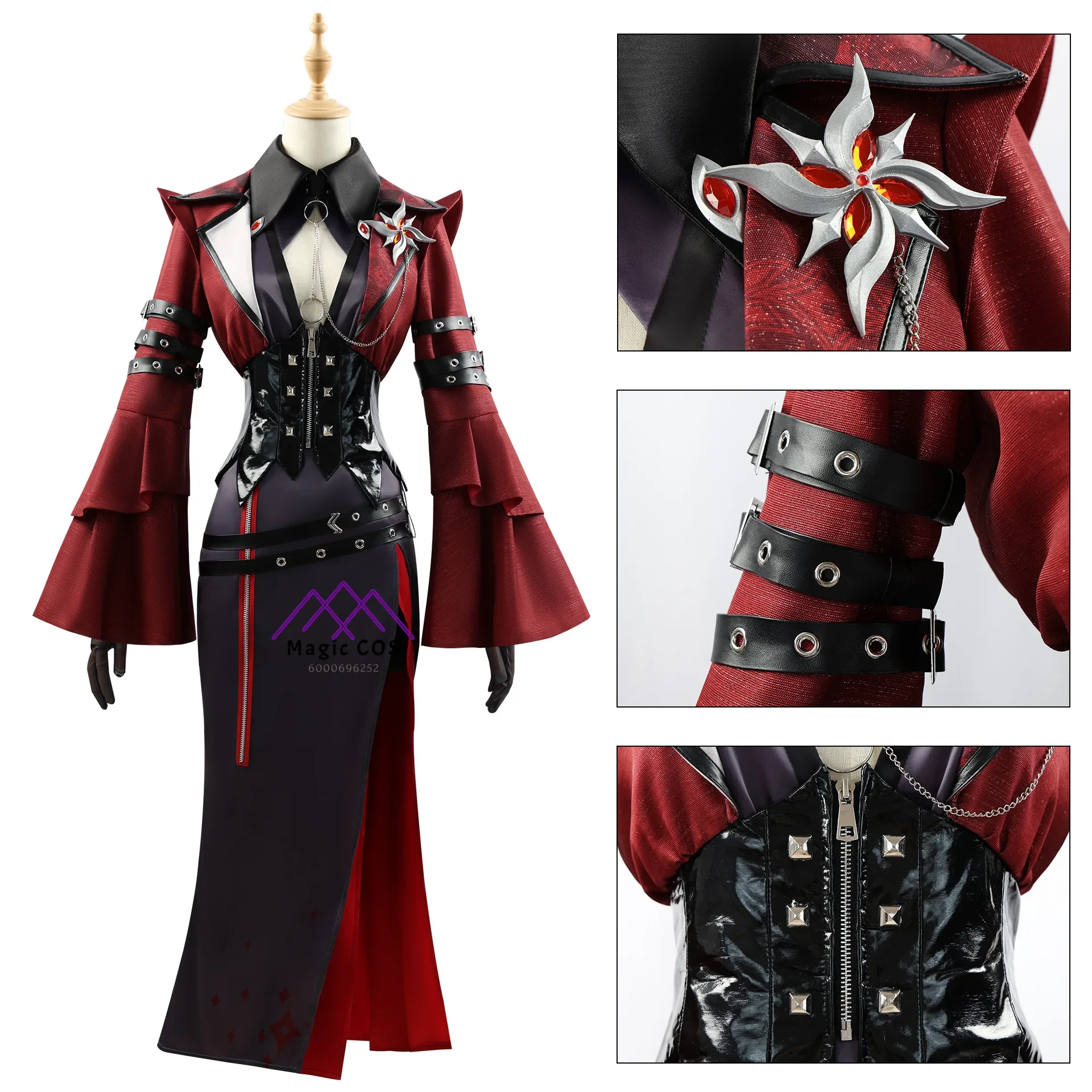 Anime Game Genshin Impact Budget-Friendly Best-selling Hot Arlecchino Cosplay Halloween Clothing Dress Lolita Party Essential