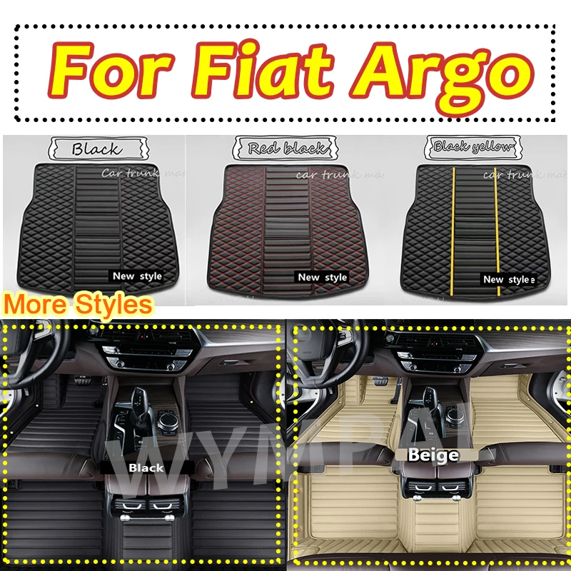 

Luxury Customized Artificial Leather Car Floor Mat For Fiat Argo 2020 2021 2022 Protect Your Vehicle's Interior Accessory