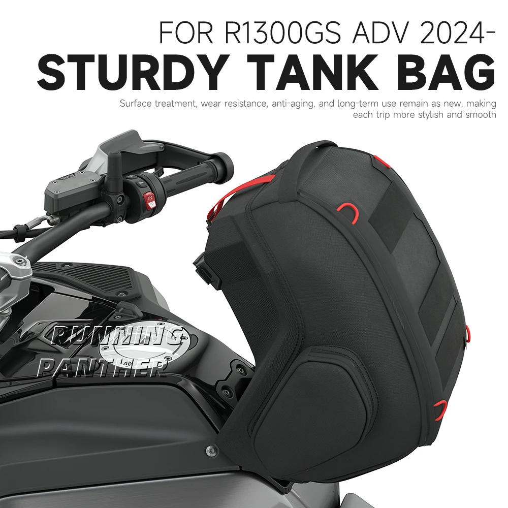

Motorcycle 12L Tank Bag Luggage Waterproof Backpack Quick Lock Kit Black For BMW R1300GS ADV R 1300 GS Adventure 2024 2025
