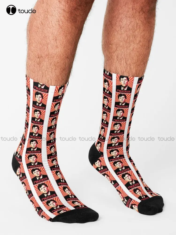 Phucker Carlson Tucker Carlson Socks Cycling Socks 360° Digital Print Personalized Custom Unisex Adult Teen Youth Socks Art