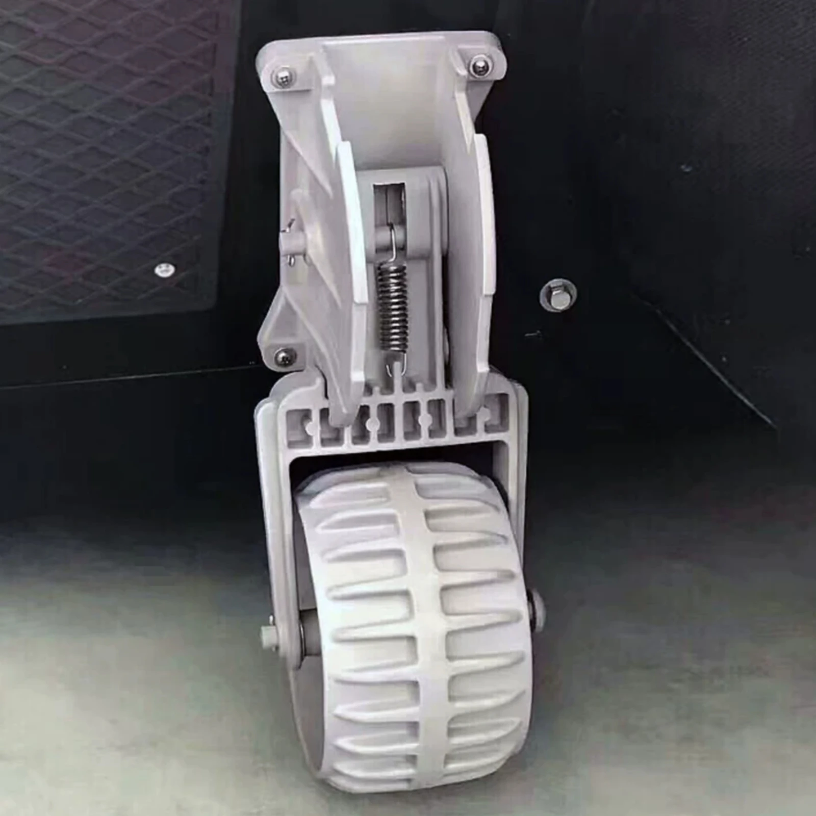 2 Pieces Launching Dolly Wheel Set Foldable Folding Boat Trolley Wheel Inflatable Boat Dolly Portable Transom Launch Wheels