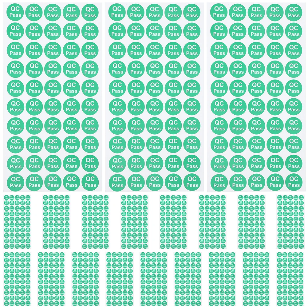 

1000pcs Round Quality Inspection Pass Label Stickers Paper Adhesive Easy Non Residue Approved for Warehouse