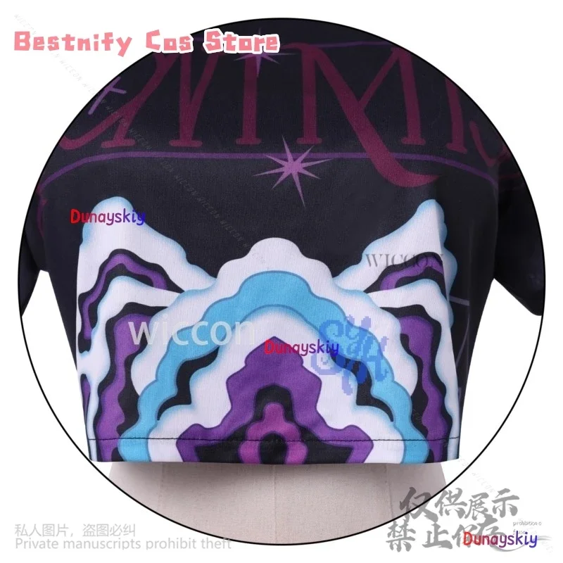 CosplayHuntrix คอสเพลย์อะนิเมะภาพยนตร์ปีศาจ Mira Kpop Idol Stage เครื่องแต่งกายหญิง Power กลุ่ม Cos ชุดมินิ Jirai Kei ชุดวิกผม Ha