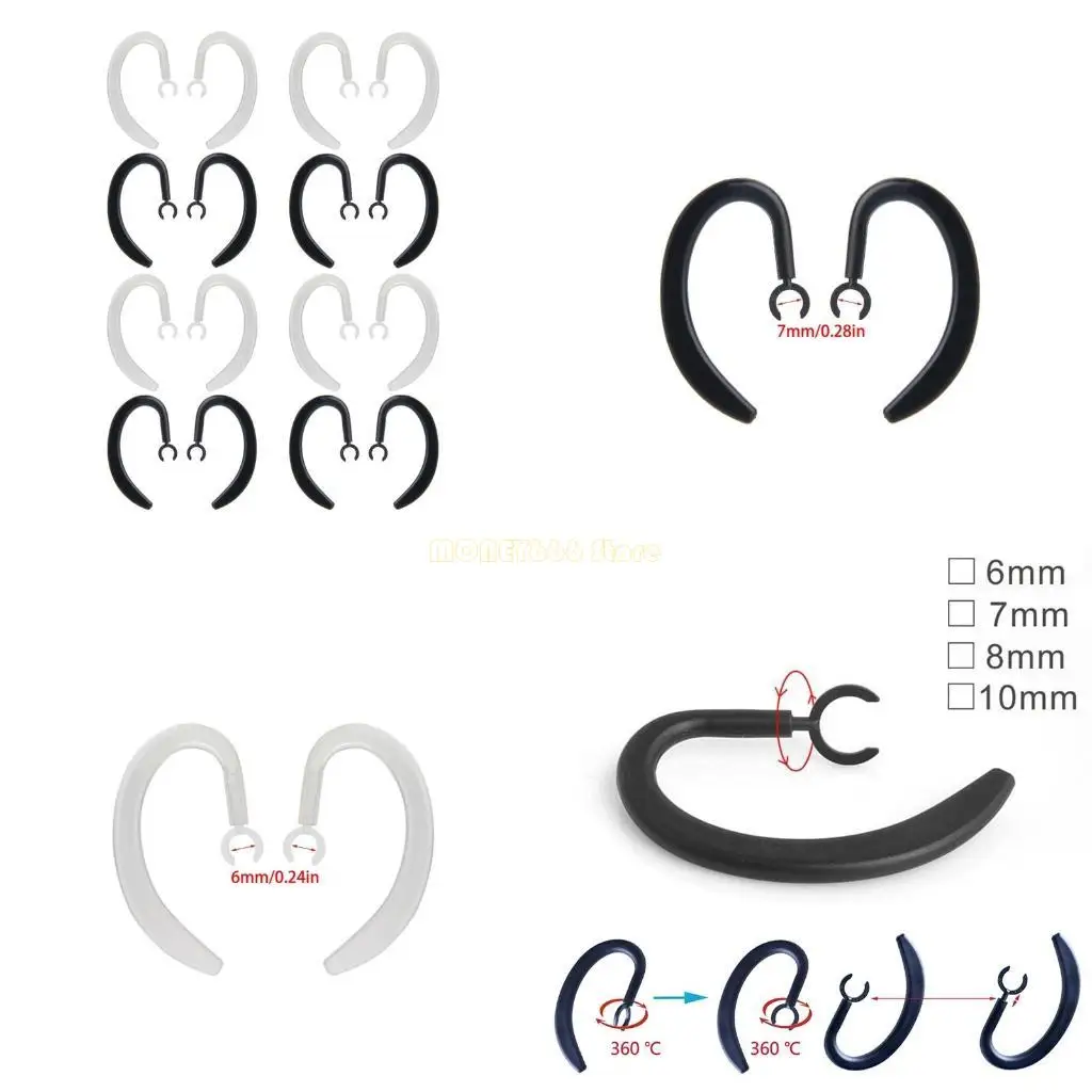 F62C Earhook Holder WirelessEarphone Hearフック格納式シリコンアンチロスト2PCS