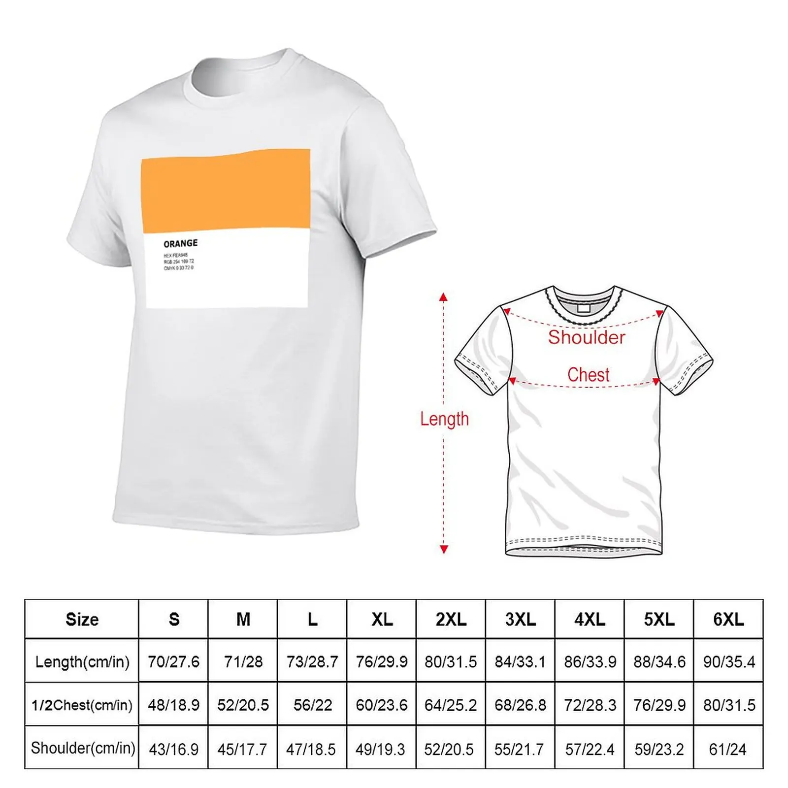 Orange - Romantic Orange - Color Pantone Colour Design T-shirt Aesthetic clothing sweat mens graphic t-shirts hip hop