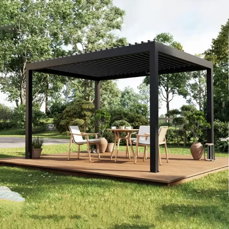 Carport Pergola Aluminum Double Duty Parking Shade Structure Waterproof UV Protection for Villa Driveway Outdoor Vehicle Shelter
