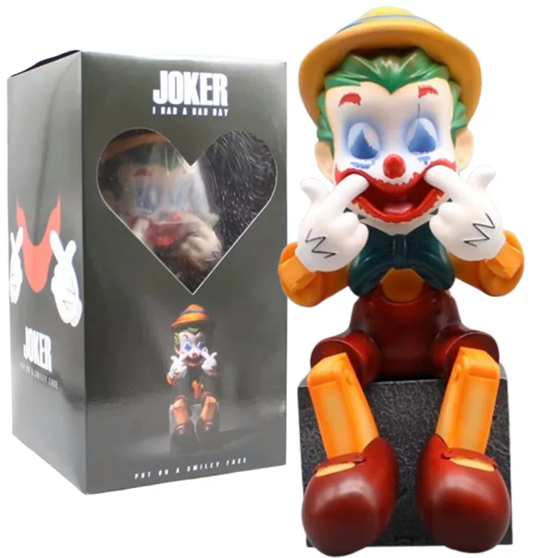 

30cm Pinocchio The Joker Action Figures Anime Suicide Squad Figuras Manga Figurine PVC Collection Model Doll Toys Gift for Kids