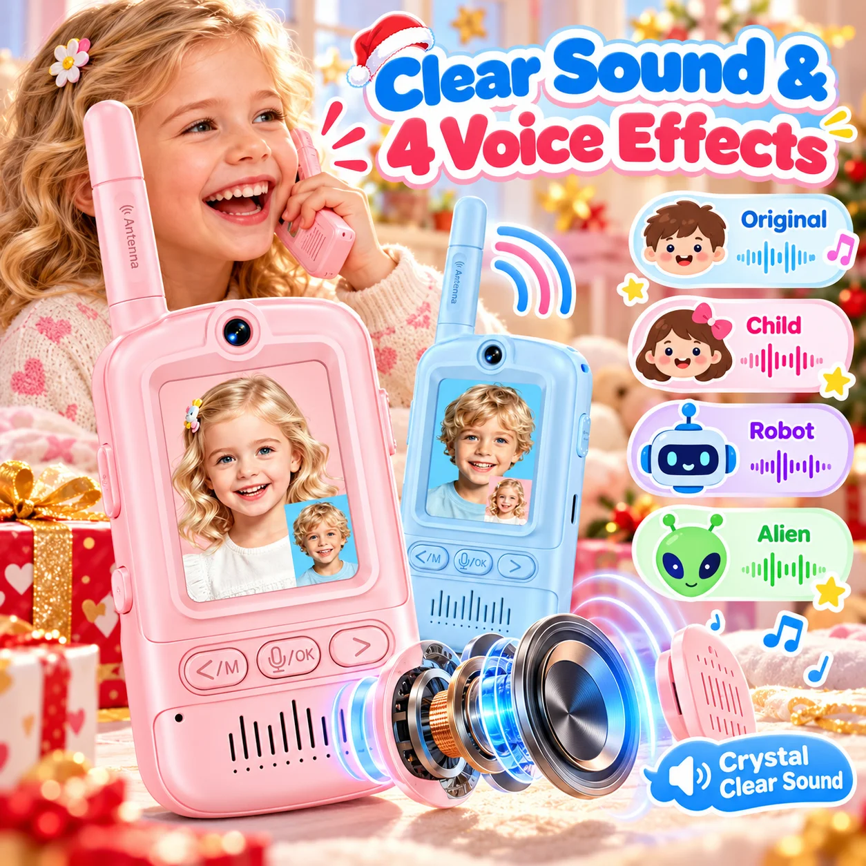 Video Walkie Talkies for Kids 2Pack,2.0