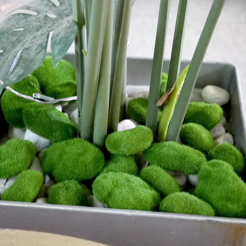 5/30pcs Simulation Moss Stone Artificial Moss Rocks Ball Fake Green Plant for DIY Crafts Fairy Garden Landscape Pot Decorations view 6