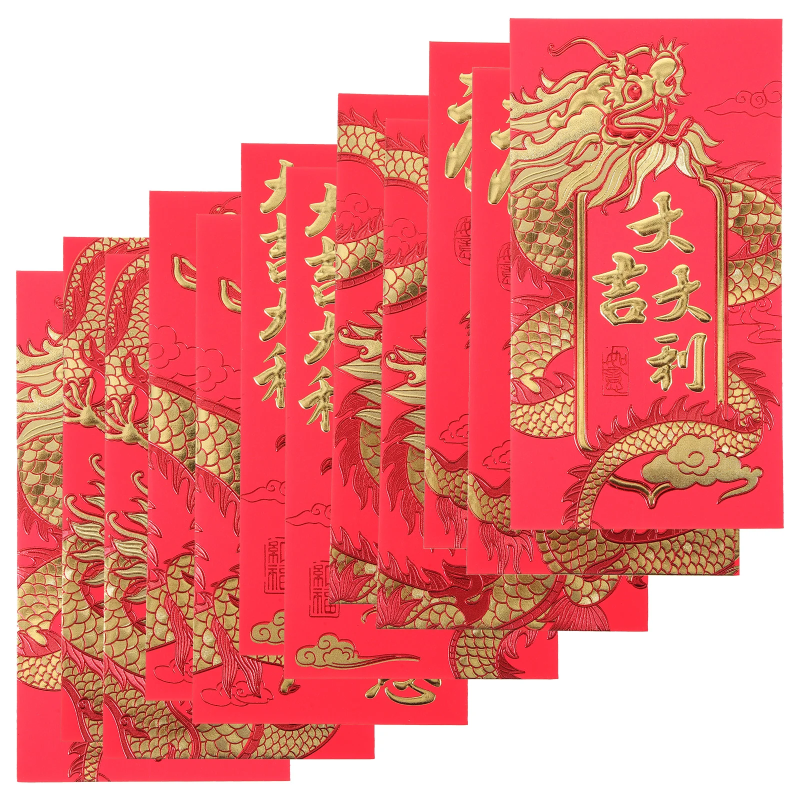 

30Pcs Zodiac Delicate Pattern Red Envelopes Red Envelopes The Year of Money Bag money pouches luck money bag