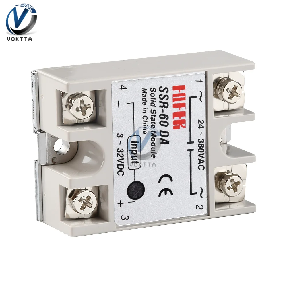 Solid state Relay SSR-40DA SSR-100DA SSR-75DA SSR-60DA 40A 100A 75A 60A Relay Module MOS Switch Timer Solid State Relay