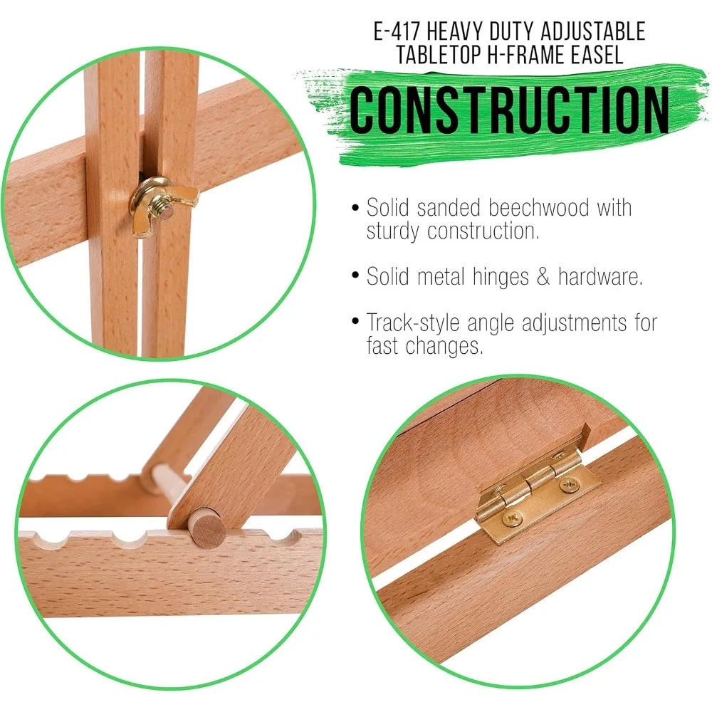 حامل سطح الطاولة عالي التحمل من Venice - طاولة رسم لسطح المكتب في استوديو الفنان، طاولة صياغة محمولة، لوحة فنية قابلة للتعديل،