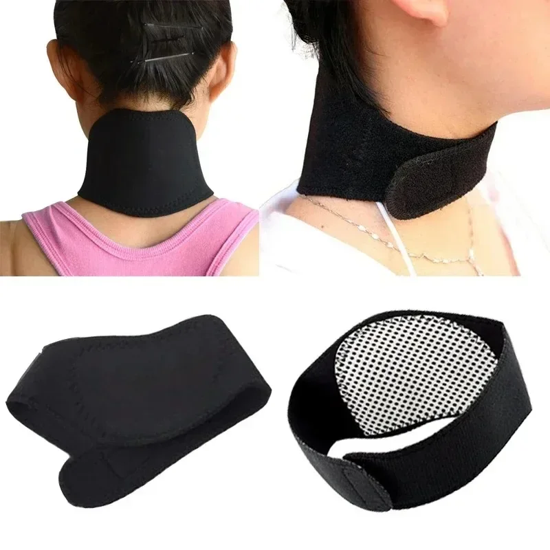 Turmalina Magnetic Therapy Pescoço Massageador, Proteção da Vértebra Cervical, Cinto de Aquecimento Espontâneo, Massageador Corporal, Novo, 1Pc