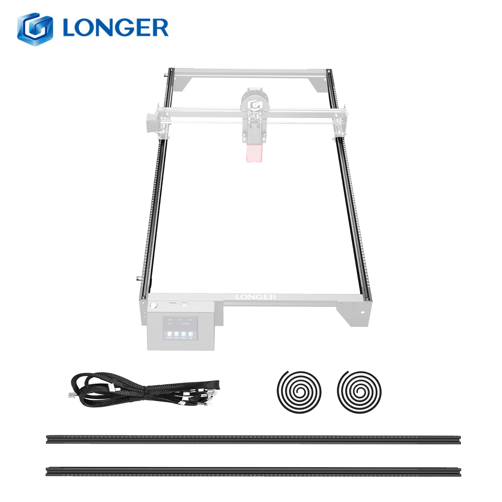 LONGER RAY5 Series Engraving Area Y-axis Expansion Kit 850x400mm V-Slot Aluminum Shaft for LONGER RAY5 5W / 10W / 20W Engraver