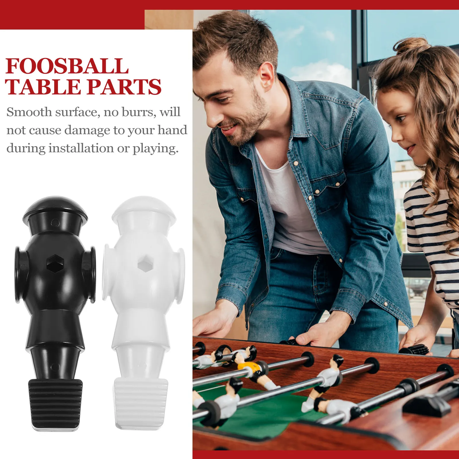 

26Pcs Table Football Players Plastic Foosball Athletes Set Replacement Parts for Standard Table Soccer Rods Football Game