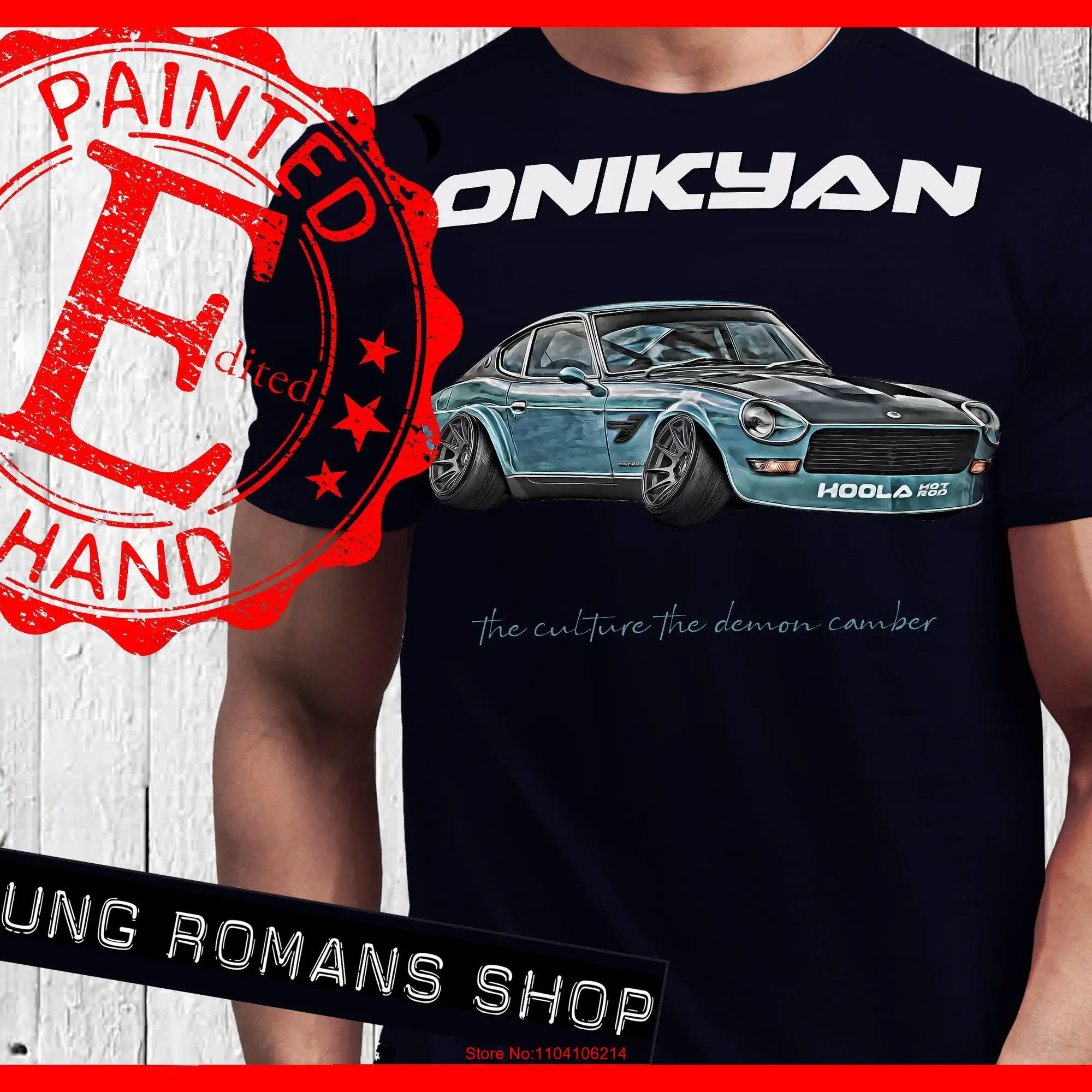 280 Coupe T Shirt Onikyan Car Dajiban Shakotan Time Attack Kanjozoku Itasha Bosozoku Kyusha Bippu Yanky VIP style Kaido Racers