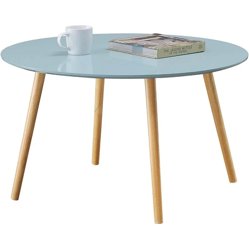 Concepts Oslo Round Coffee Table, Sea Foam Blue US(Origin)