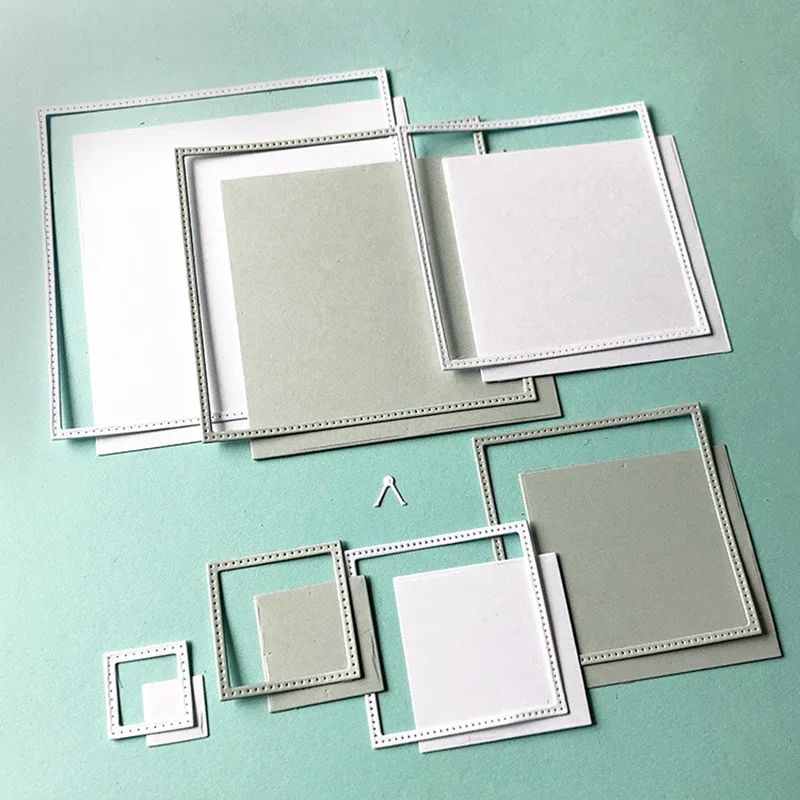 AliliArts Metal Cutting Dies Square frame diy Scrapbooking Photo Album Decorative Embossing PaperCard Crafts Die