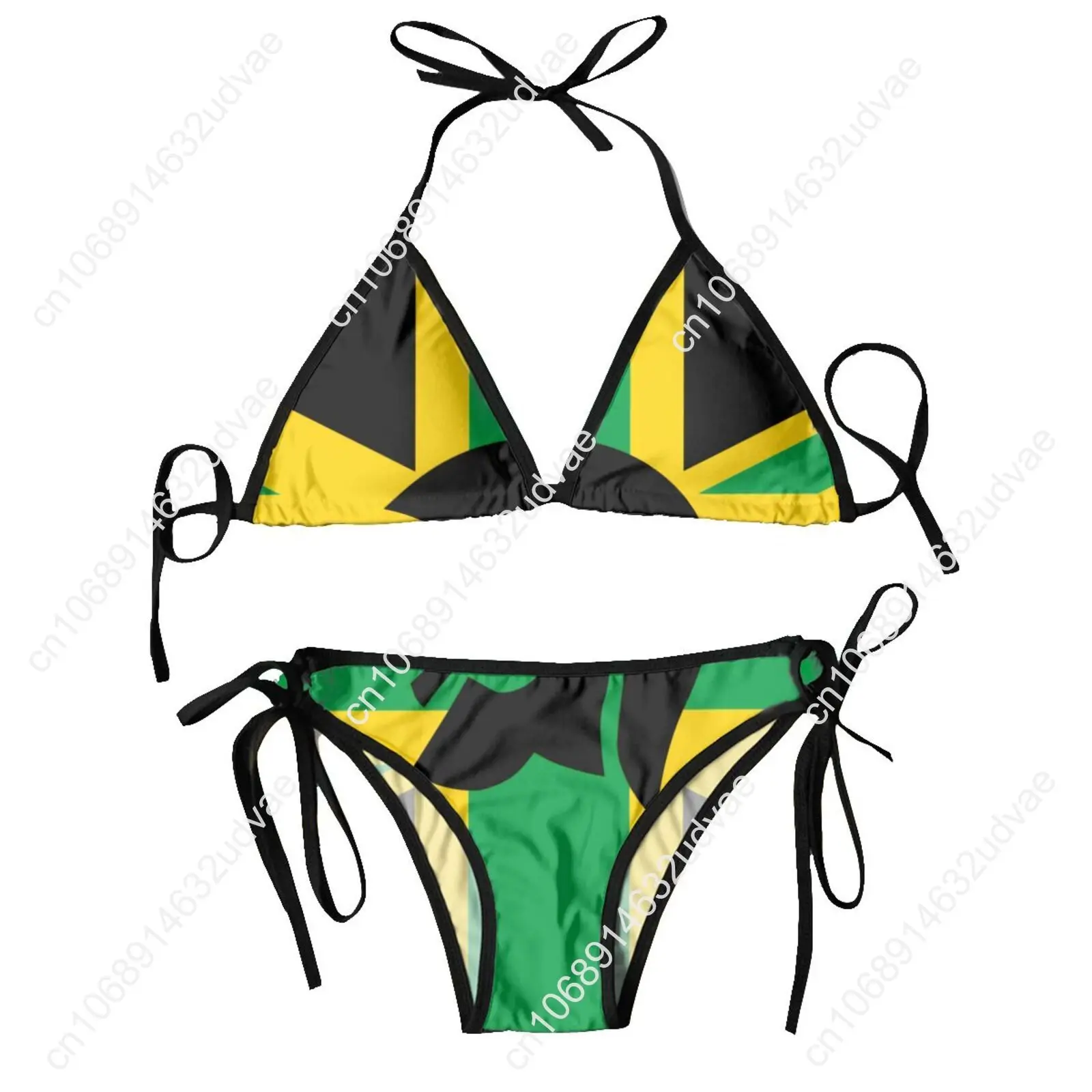 Women's Flag of Jamaica Bikini Sets Swimwear Summer Beachwear Bathing Bikinis 2024