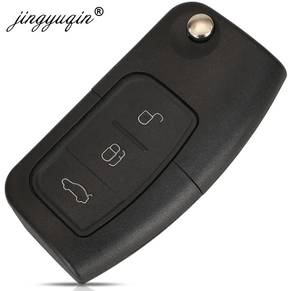 Jingyuqin 315/433MHz 4D63 4D60 clé à distance de voiture pour Ford Fusion Focus Mondeo Fiesta Galaxy HU101 FO21 clés à rabat de véhicule à lame