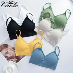 ECMLN Women's Tank Top Push Up Seamless Bra Tube Tops Brassiere Crop Top Sexy Intimates Lingerie Backless Bralette Underwear