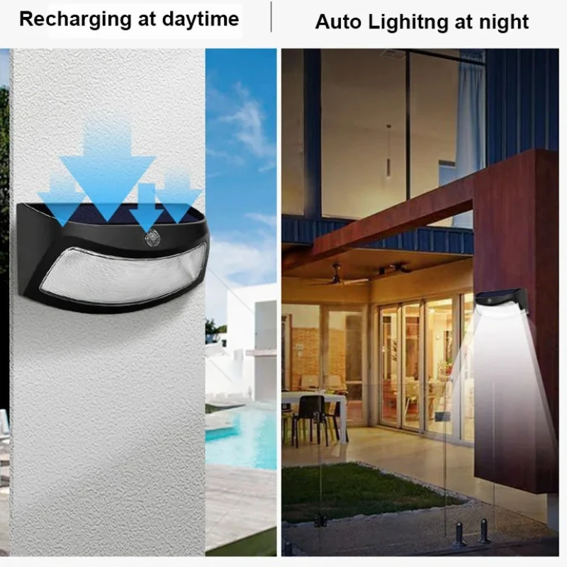 

Outdoor Solar LED Lights with Sensor Waterproof Spotlight Solar Powered Security Lamp for Outside Yard Patio Flood Light