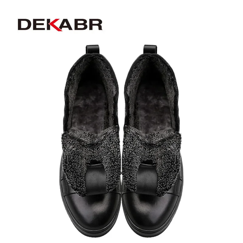 DEKABR Men Boots New Fashion Style Waterproof Men Winter Shoes Men Plus Fur Snow Boots Casual Warm Ankle Boots Size 38~48