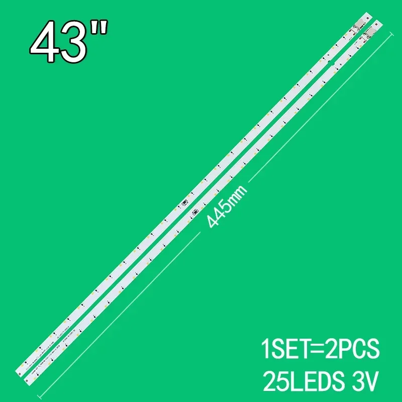 2pcs 25led para Samsung TV LCD de 42 polegadas UE43K5100 UN43K5300 UN43k5100 Louvre 43 "R/L BN96-9723A BN96-9722A V6LF_430SFB 430SFA_LED25