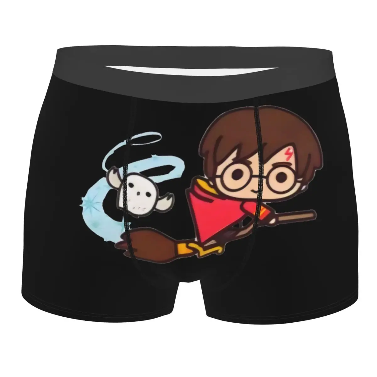 

Нижнее белье в стиле аниме H-Harries на заказ, мужские эластичные трусы-боксеры из волшебного фильма, шорты, мягкие трусы для мужчин