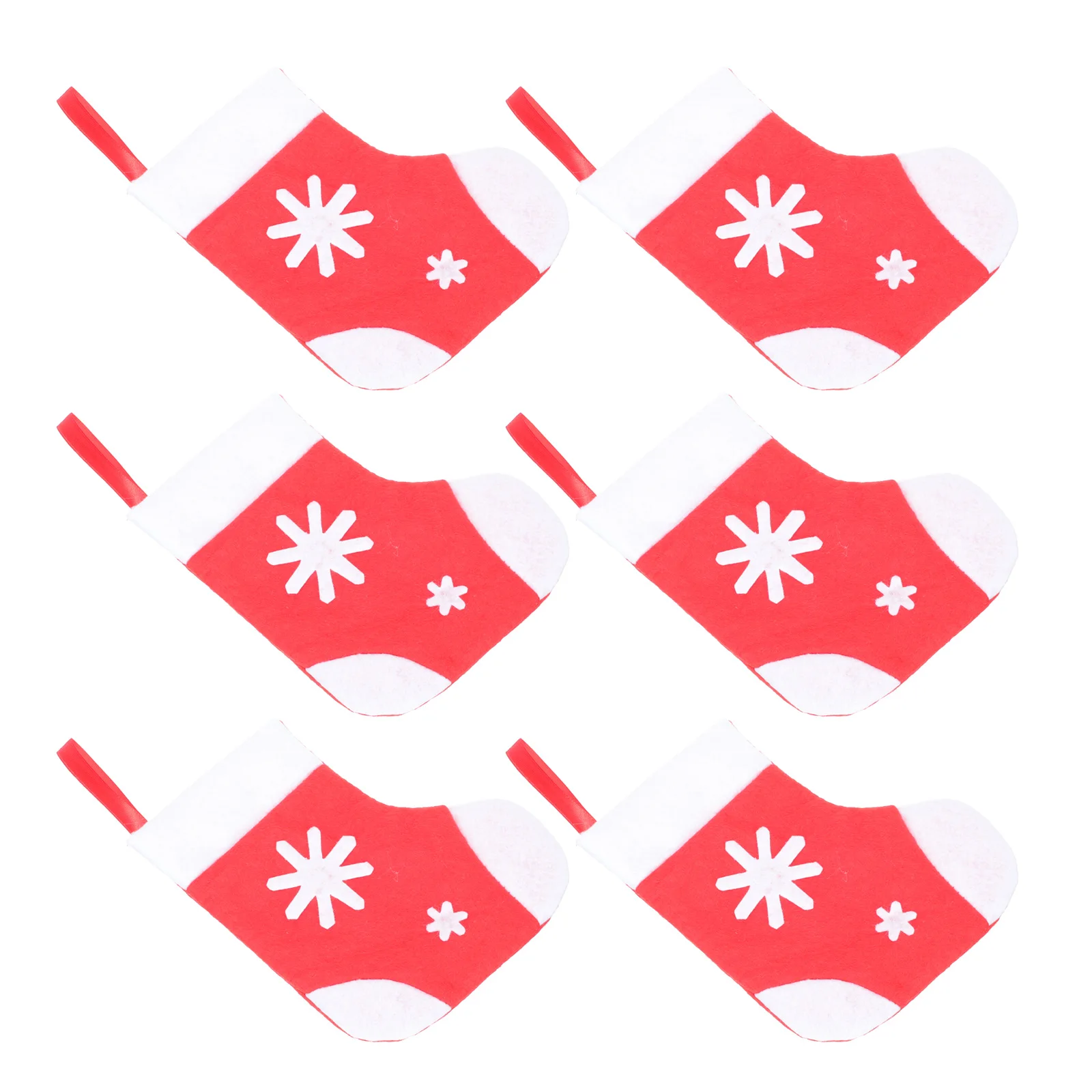 

6 Pcs Christmas Cutlery Bag Set Serving Utensils Non-woven Fabric Spoon and Fork Holder