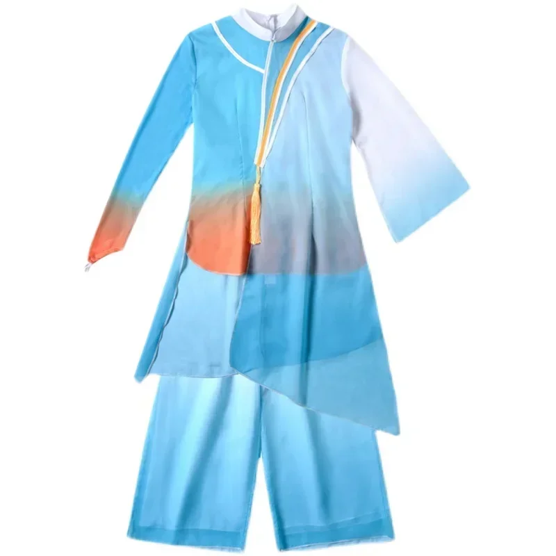 Eleganckie stroje narodowe Yangko Dziecko w stylu chińskim Hanfu Klasyczne kostiumy do tańca Fan Dance Yangko Odzież do tańca