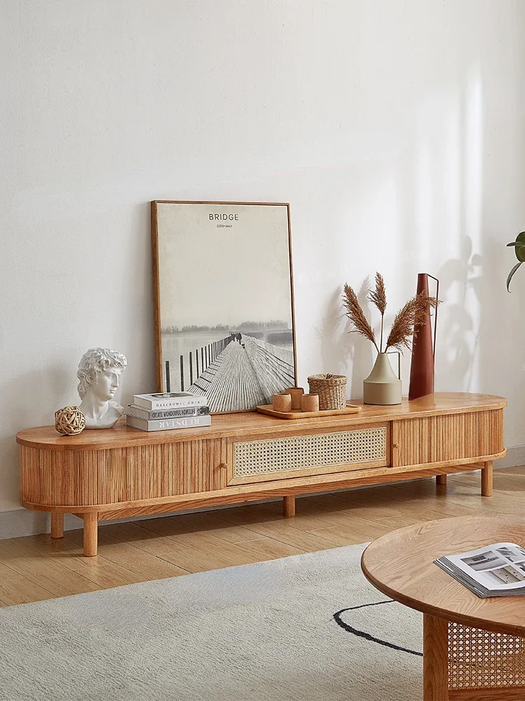 

TV Cabinet Rattan Log Sitting Room Cabinet B & B Floor Standing Storage Cabinet Storage Cabinet