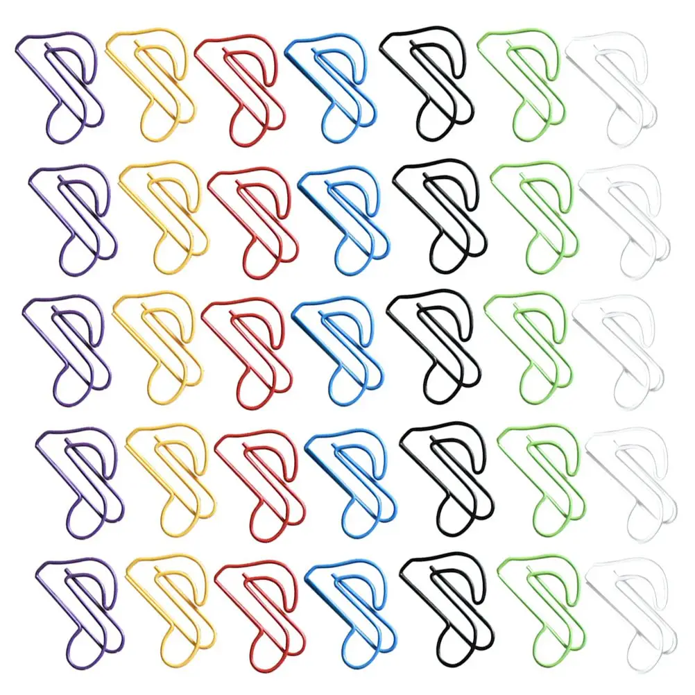 50pcs Music Clips Metal Bookmarks Decorative Binder Shaped Holder Office Supplies Paper Clip Bookmark Paper Clip