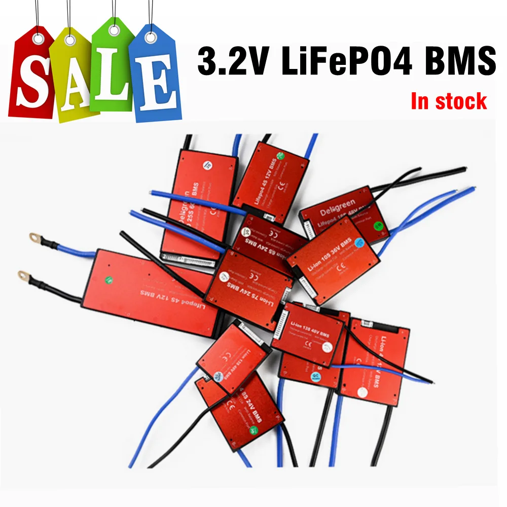 LiFePO4 4S 6S 8S 12S 20A 50A 60A PCM PCB Separate BMS for 3.2V rated Battery Pack 18650 Lithion Ion Battery Pack with balance