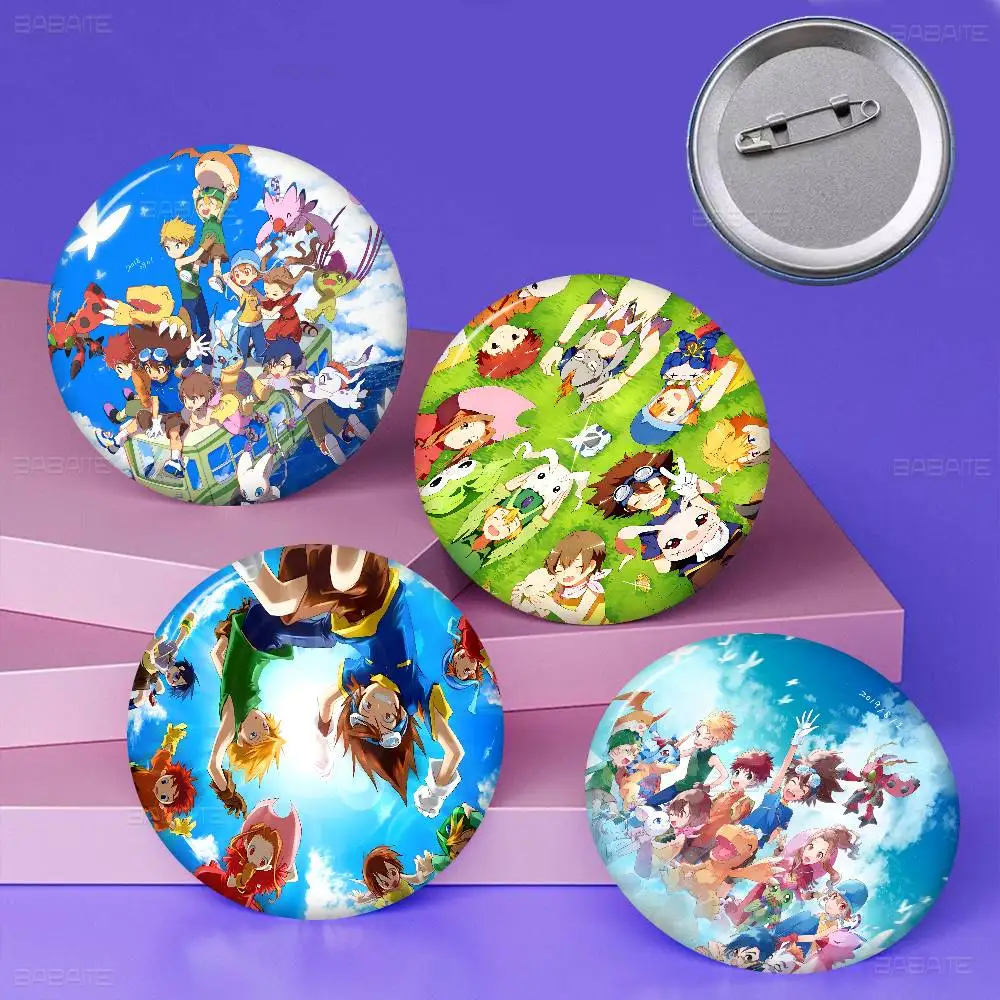 Anime D-Digimon A-Adventure New  Brooches Soft Button Pin Funny Silly Gnarpy on A Skateboard Meme Badge Gamer Collection Gifts