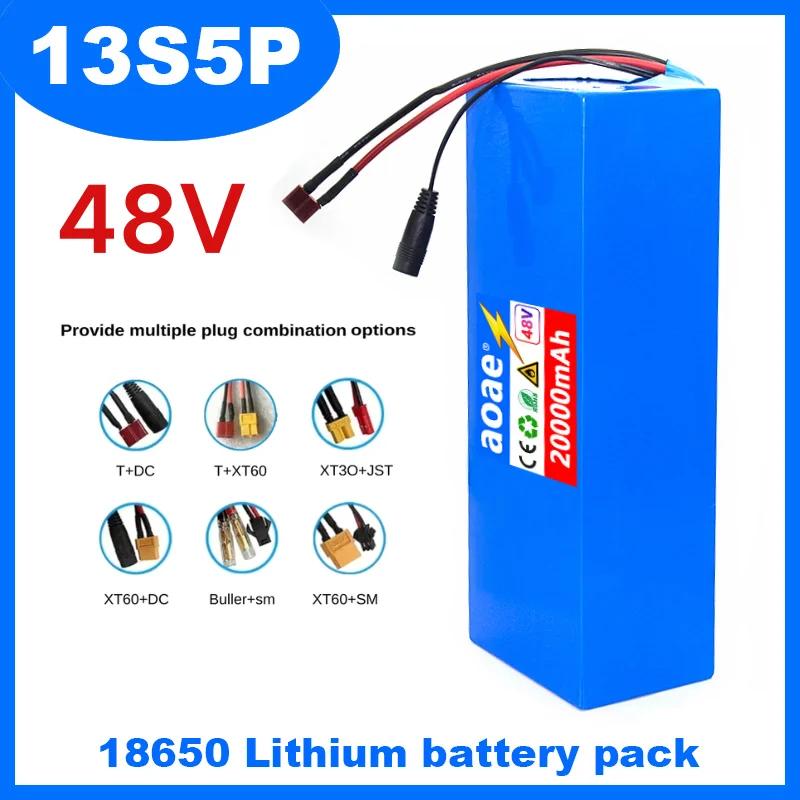 For 48V 20000mAh Electric scooter battery 13s5p Lithium Battery pack 100%New Original Pack 1500W Citycoco Built in 30A BMS