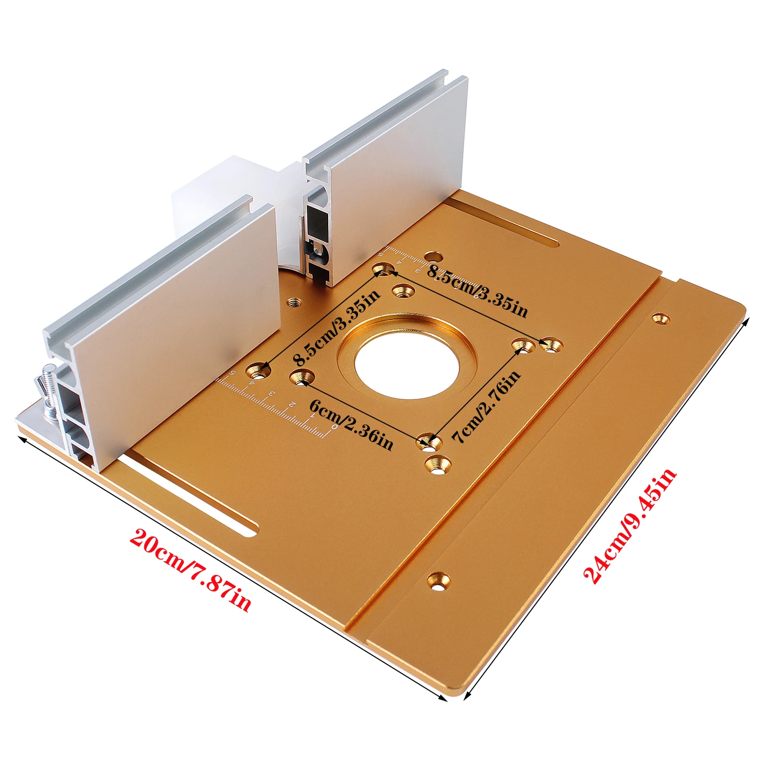 Router Table Insert Plate, Woodworking Benches Router Flip Plate, Aluminium Router Table for Workbench Trimmer Engraving Machine