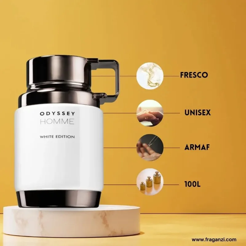 Armaf Odyssey Homme White Edition EDP Spray 100 مل عطور عربية أصلية ممتازة تدوم طويلاً كولونيا عطر شرقي للرجال هدية
